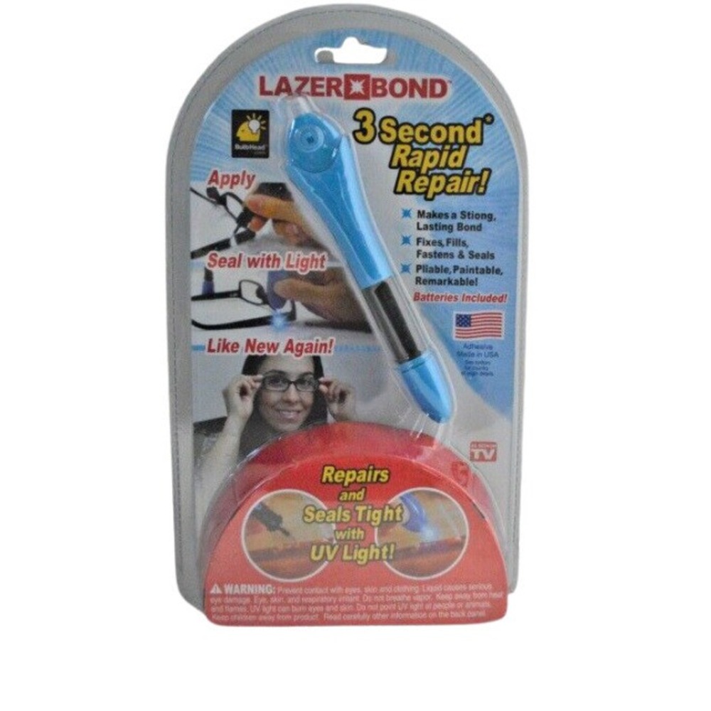 Lazer Bond 3 Second Rapid Repair Fix-UV Light As Seen On TV Ships Plastic Weld